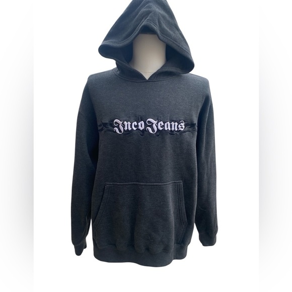 Vintage 90's Y2K JNCO Jeans Hoodie Skateboard Sweatshirt Embroidered SZ LRG - Picture 2 of 10